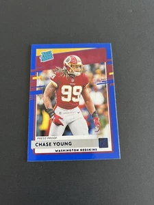 2020 Donruss Chase Young RC Rated Rookie #316 - Press Proof Blue - Picture 1 of 2