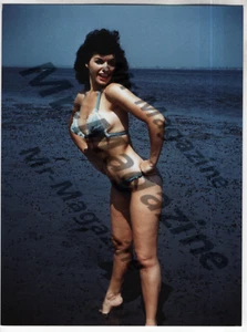 Traje de baño Bettie Page 4"x6" color impresión postal sexy arriesgado pinup RJ-75 - Imagen 1 de 1
