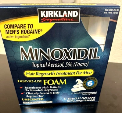 ✳️🔥 Kirkland Hair Regrowth Treatment 5% Minoxidil Foam For Men 6- Month ✳️🔥 - Image 1 of 4