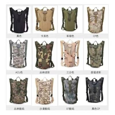 3L Water Bladder Bag Tactical Military Hiking Cycling Hydration Backpack Outdoor - Image 1 of 4