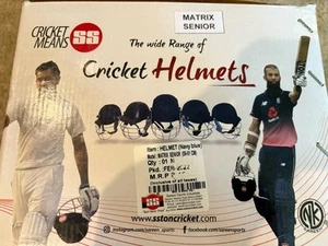 Casco de cricket SS MATRIX Senior, nuevo con etiquetas, azul, envío gratuito a EE. UU. - Imagen 1 de 3