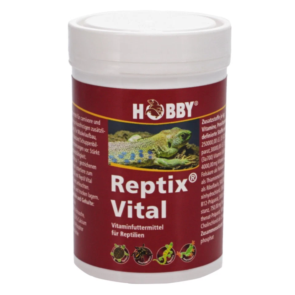 Hobby Reptix Vital, Vitaminpulver für Reptilien, 120 g Ergänzungsfuttermittel  - Bild 1 von 1