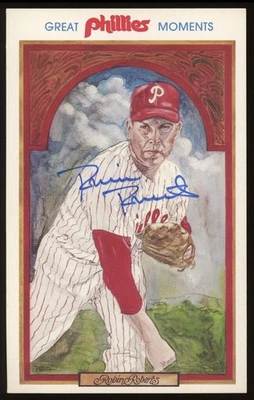 Robin Roberts Signed 1983 Perez-Steele Post Card (JSA COA) - Image 1 of 2