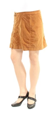 Saia feminina BUFFALO marrom com zíper acima do joelho linha A tamanho: 30 cintura - Imagem 1 de 4