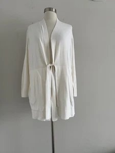 SUÉTER LAFAYETTE 148 NEW YORK ALGODÓN SEDA BOLSILLOS CORBATA TALLA L - Imagen 1 de 10