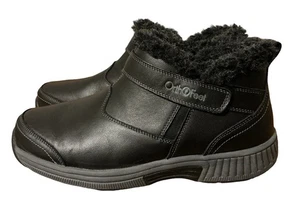 Orthofeet Women 11.5 Wide Siena Ankle Boot Faux Fur Black Leather Zip Side Shoe - Picture 1 of 14