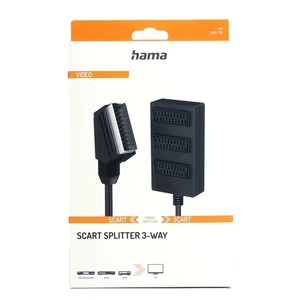 Hama Scart-Verteiler 3-Fach Umschalter Box Scart-Kabel Adapter 1>3 TV AV Stecker - Bild 1 von 4