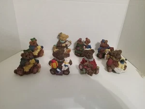 Menge 8 Poly Resin Bären gebraucht dunkelbraun in Farbe saisonal - Bild 1 von 9