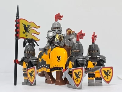 Custom Lego Accessories Knight Medieval Body Armour, cape and shield For minifig - Image 1 of 4