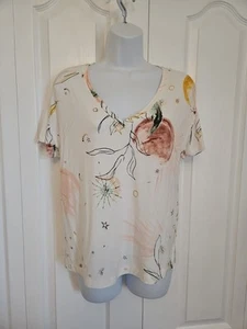 Soma Tops XSmall XS Ivory V Neck Shaped Tee Classic Kurzarm T-Shirt - Bild 1 von 8