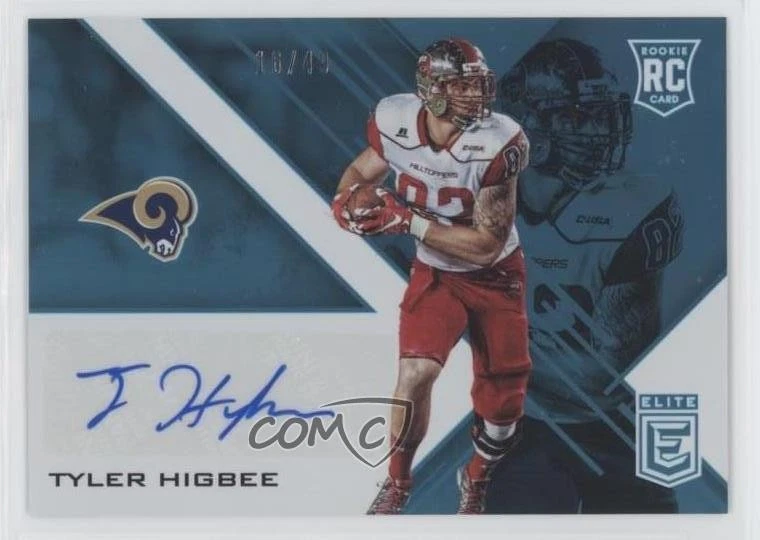 2016 Donruss Elite Elite Rookie Auto /49 Tyler Higbee #ERA-TH Auto RC - Image 1 of 2