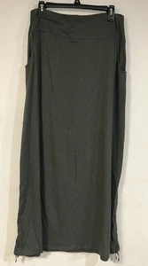 Pure Jill Talla Mediana Alta Oliva Oscura Pull On PJ Fácil Tejido Lateral Corbata Falda Slub - Imagen 1 de 5