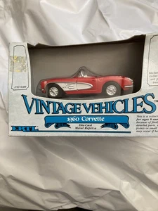 Vintage 1960 Red Corvette Convertible 1:43 Die Cast ERTL Vintage Vehicles New - Picture 1 of 3