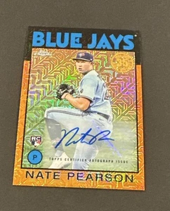 2021 TOPPS SERIES 1 NATE PEARSON SILVER PACK ORANGE REFRACTOR AUTO RC #’d 07/25! - Picture 1 of 8