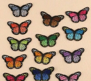 Stickerei Schmetterling Patches Aufnäher Bügelbild Patch Blume Abzeichen Stoff Applikation - Bild 1 von 13