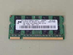 Micron MT16HTF12864HY-667F1 1GB DDR2 PC2-5300S-555-12-ZZ 200-Pin - Picture 1 of 3
