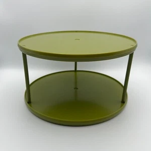 Steri-lite Lazy Susan Turntable 2-Tier Avocado Green Vintage 10.5" - Picture 1 of 23
