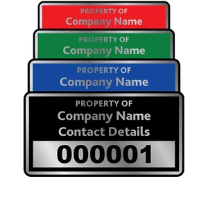Small Silver Asset ID Labels - Durable High Stick Tags - Choice of Colours (D1) - Picture 1 of 23