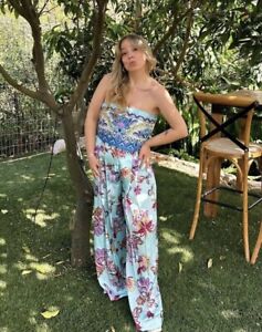 ZARA STRAPLESS PRINTED JUMPSUIT SIZE XS REF 7953/470 RRP £55.99
