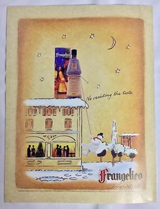 Anuncio impreso original vintage 1998 Frangelico Holidays muñeco de nieve 8" x 10,5" PA-1410 - Imagen 1 de 1