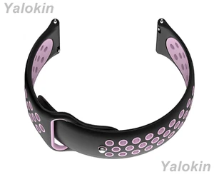 Black and Pink Band with Quick Release Pins for Pebble Classic,Time Steel, 2 2SE - Picture 1 of 7