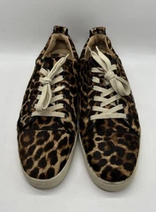 Christian Louboutin Louis leopardato ghepardo pony capelli bassi junior taglia 47 US 14 - Foto 1 di 7