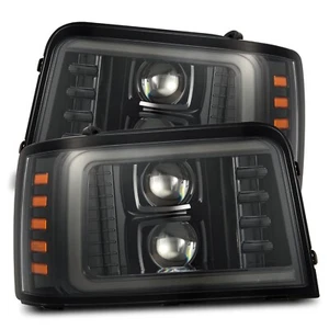 AlphaRex Alpha-Black Pro Halogen Headlights for 1992-1996 Ford F-150/250 Bronco - Picture 1 of 15