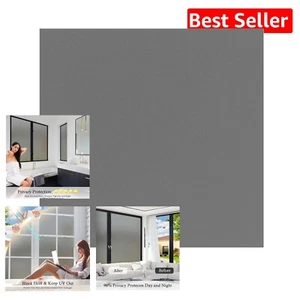 Stylish Frosted Window Privacy Film - UV Blocking & Heat Control, 29.5x78.7 - Picture 1 of 9