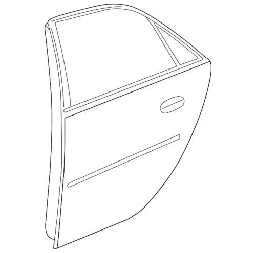 Genuine GM 2003-2007 Cadillac CTS Rear Passenger Side Door Shell 19120494 - Изображение 1 из 2