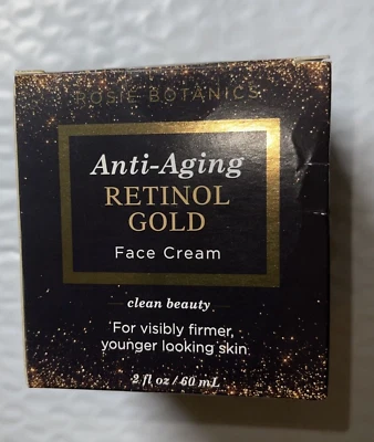 Crema facial y cuello Rosie Botanics retinol dorado antienvejecimiento 2 oz NUEVA Foto 1 de 4