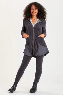 Pantalones Leggings XCVI Wallace Terciopelo Suave, Gris Carbón - Nuevos con Etiquetas Talla XS Foto 1 de 4