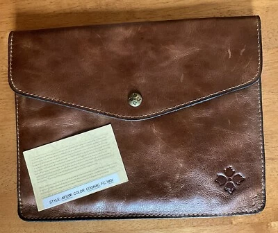 Bolso sin asas Patricia Nash Midi de cuero envejecido en relieve coñac A81206 Foto 1 de 4