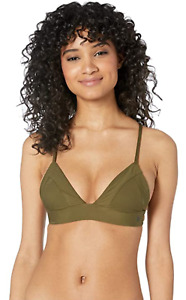 Hurley L51307 Womens Olive Canvas Quick Dry Bralette Surf Top Size XS