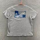 Huk T Shirt Men 2Xl Xxl Gray Fishing Fish Graphic Casual Fleece Outdoors Water