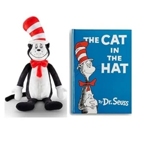 Libro de tapa dura Dr. Seuss El gato en el sombrero + Peluche de 15" - Imagen 1 de 4