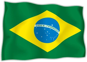 Brazil Country Flag Car Bumper Window Mirror Sticker Decal 5"X4" - Imagen 1 de 1