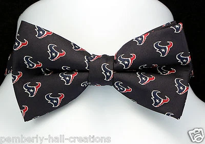 Галстук-бабочка мужской Houston Texans лицензированный NFL футбол спорт регулируемый синий галстук-бабочка - Изображение 1 из 2