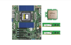 Supermicro H13SSL-N + AMD EPYC 9734 3,0 GHz 112C/224T DDR5 SP5 CPU + 128 Go RAM - Photo 1/1