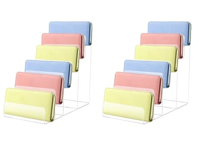 2 PIEZAS Acrílico Cartera Soporte de Exhibición, 6 Niveles Cartera Soporte de Exhibición Cartera Bolso de Mano O... Foto 1 de 4