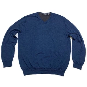 Calvin Klein Herren XXL Navy V Neck Pullover Pulli extrafeine Merinowolle Strick - Bild 1 von 11