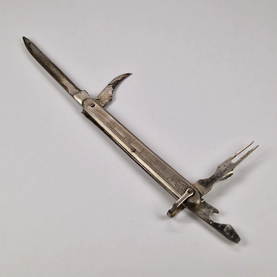 Navaja de Bolsillo Plegable Soviética Vintage Recuerdo Cohete Vostok Gagarin URSS Retro Foto 1 de 4