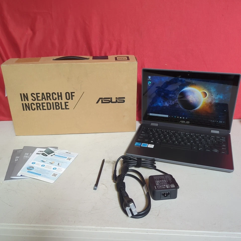 ASUS BR1100FK Touchscreen Laptop & Tablet 11.6" Intel N4500 64GB 4GB RAM Win 10 - Image 1 of 4