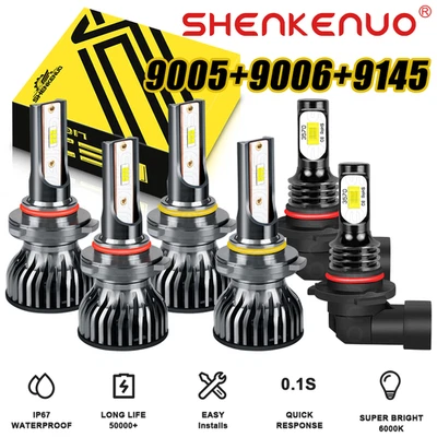 Faro LED haz alto/bajo + bombillas antiniebla 6 piezas para Cadillac SRX 2004-2009 Foto 1 de 4