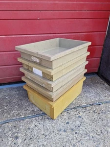 Job Lot Of 5 Vintage Plastic Unit / Storage, Used School Furniture, 20th Century - Picture 1 of 9