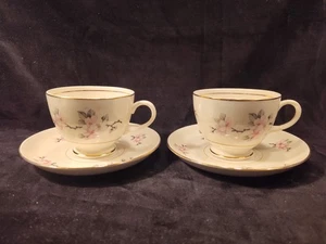 2 Vintage Homer Laughlin Eggshell Nautilus Cup & Saucer 1947 - Picture 1 of 17