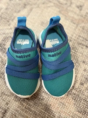 Native Phoenix Shoes Toddler Size 5 Slip On Blue Green - Image 1 of 3