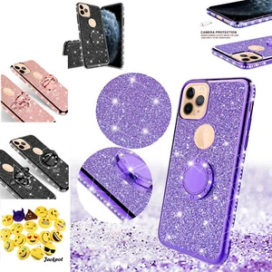 Für iPhone 11 Pro 5.8 Glitzer TPU Soft Bumper Stoßfest Handy Hülle + Emoji - Bild 1 von 17