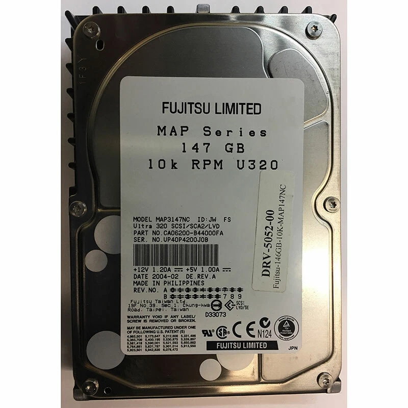 CA06200-B44000FA - Fujitsu 146GB 10K RPM SCSI 3.5" HDD 80 pin U320 - Image 1 of 1