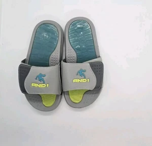 AND1 Niños Jóvenes Zapatos Toboganes Gris/Verdelado/Lima Estados Unidos Talla 13-1 Ligero - Imagen 1 de 9