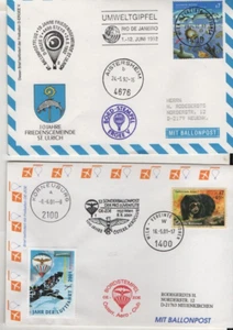 4 x Ballonpost  Österreich   bunte Mischung (3) - Picture 1 of 2